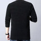 Sweater Young and Middle-aged Plus Velvet Thick Solid Color Warm and Comfortable Winter Round Neck Pullover Men's Bottoming Shirt