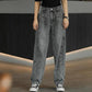 Women's High Waist Jeans Straight Loose and Thin Spring and Autumn Harem Trousers