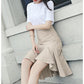 2020 High-waisted Tight-fit Plaid Skirt Woman Vintage Package Hip Fishtail Skirt Slim Lady Skirts