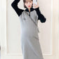 Fall/winter Maternity Dress Casual Tide Mom Sweater Cover Belly Mid-length Top