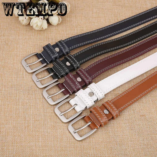 Fashion PU leather belts for women Luxury Designer belt woman Pin buckle strap for jeans