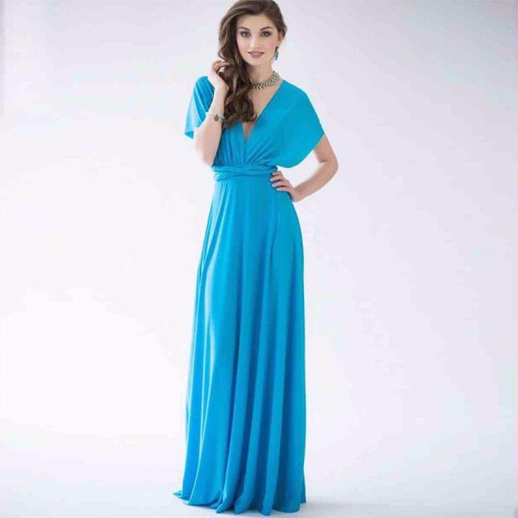Sexy Women Bandage Long Party Multiway Swing Dress Convertible Infinity Robe Bridesmaids Boho Dress
