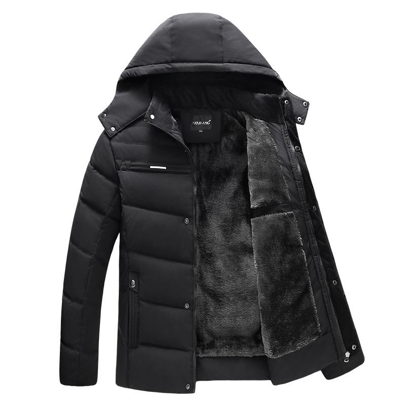Windproof Rainproof Winter Men Outwear Collar Warm Cotton Dad's Cotton Coat Down Coat Thick Parka Clothing Long