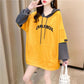 Mid-length Sweater Winter Fashion Letter Printing Solid Color Middle School Student Women's Jacket