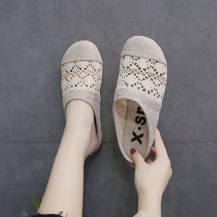 Patchwork Espadrilles Shoes Woman Genuine Leather Creepers Flats Ladies Moccasins