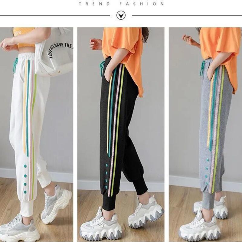 Spring and Summer Girls Casual Thin Sweatpants Loose Fashion Is Thin and Waisted All-match Harlan Pants Trend
