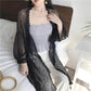 3 Colors Plus Size S-XXXXL Women's Lace Sun Protection Thin Cardigan Beach Mid-length Loose Grace and Temperament