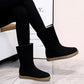 Snow Boots Women's Flat-bottomed Boots Wild Korean Round Head Winter Plus Velvet Thick Warm Boots