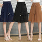 Summer Thin Chiffon Culottes Five-point Half Skirt Women's Slim Large Size High Waist Solid Color Mesh Office Short Skirt Pants