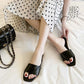 Sandals Female Summer Flat-bottomed Outer Wear Fashionable Flops Beach Non-slip Leather Plywood All-match Sandals