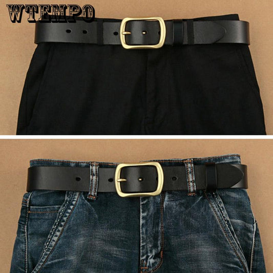 Genuine Leather Belt for Men Male Jeans Belt Men's High Quality Casual Pants Belt Vintage Pin Buckle