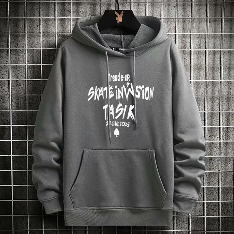 Fleece Sweater Men's Autumn and Winter Sweaters Hooded Loose All-match Pullover Knitted Sweatshirts