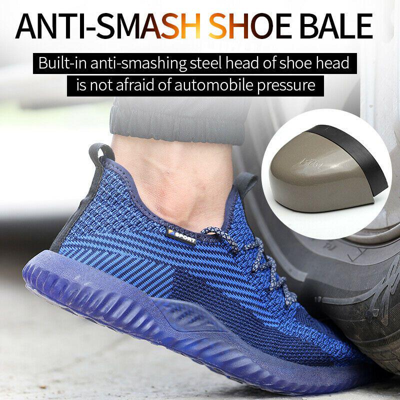 Men's Women Steel Toe Cap Safety Trainers Work Boots Hiking Shoes Breathable Size