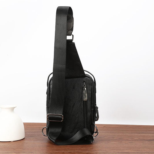 Chest Bag Men Multi-pocket Zipper Camouflage Color Matching Shoulder Bag Outdoor Sports Pockets