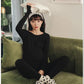 Maternity Suit Two-piece Autumn and Winter Clothes Derong Qiuyi Long Trousers Primer Thermal Underwear Winter Pajamas Maternity Suit
