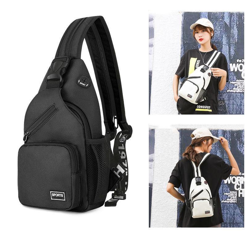 Fashion Ladies Cross-body Chest Bag Backpack Dual-use Large-capacity Male Trendy Brand Korean Version of The Wild Chest Bag Student Shoulder Bag