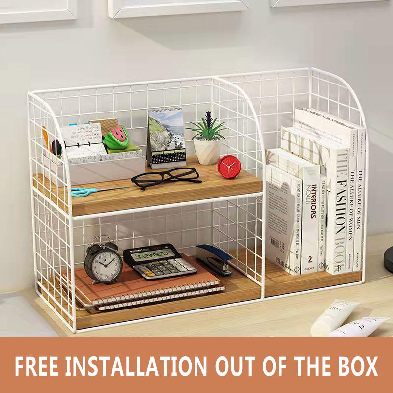 Desk Bookshelf Storage Rack Clutter Storage Rack Office File Storage Rack Children's Desk Hierarchical Bookshelf Snack Storage Rack Organizer