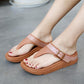 Flip-flops Women's Shoes Summer Slippers Buckle Belt Non-slip Soft-soled Slippers Sandals for Home Bathroom Buy One Size Bigger