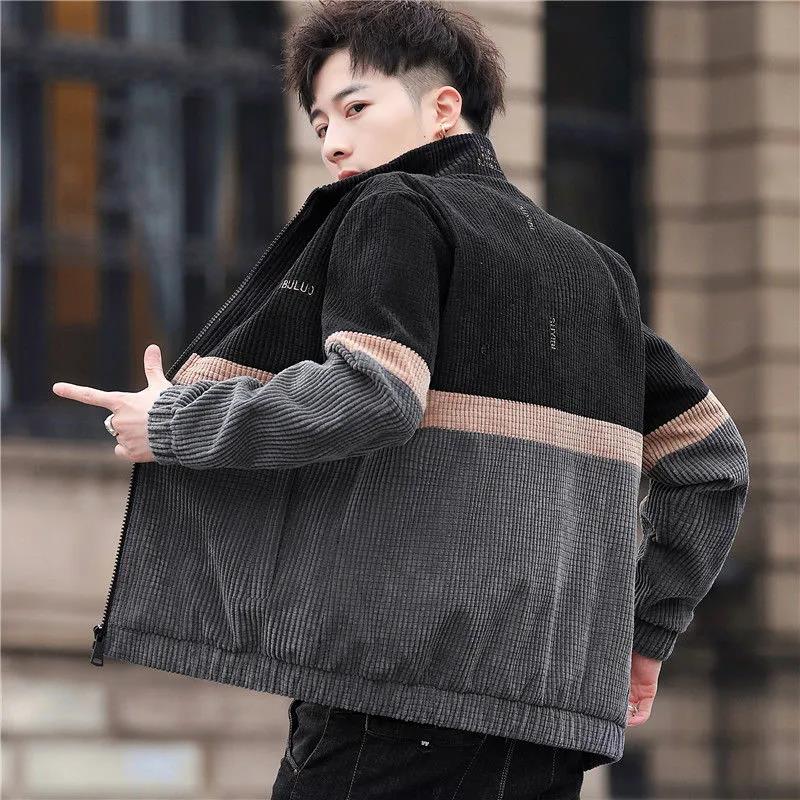 Men's Jacket Trend Autumn and Winter Handsome Baseball Uniform Youth Casual Stitching Jacket