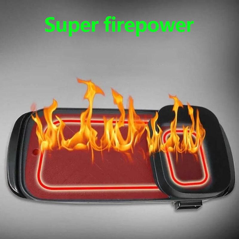 1800W Barbecue Heat Pot Machine Multi-purpose BBC Rack Fried Steak Pan Smokeless Nonstick Grill Pan for Family