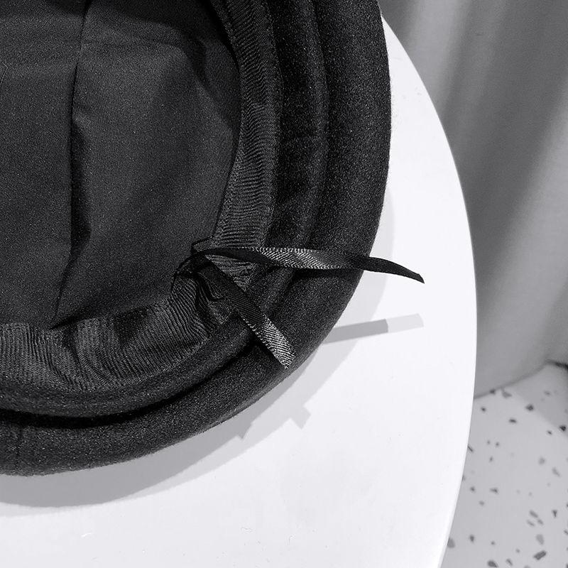 Chain Beret Women's Autumn and Winter Woolen Warm Hat Retro Painter Hat