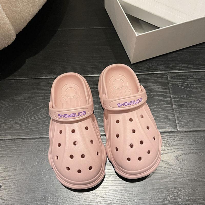 Cave Shoes Women Wear Ins Tide Summer Fashion Thick Bottom Non-slip Baotou Slippers Beach Sandals