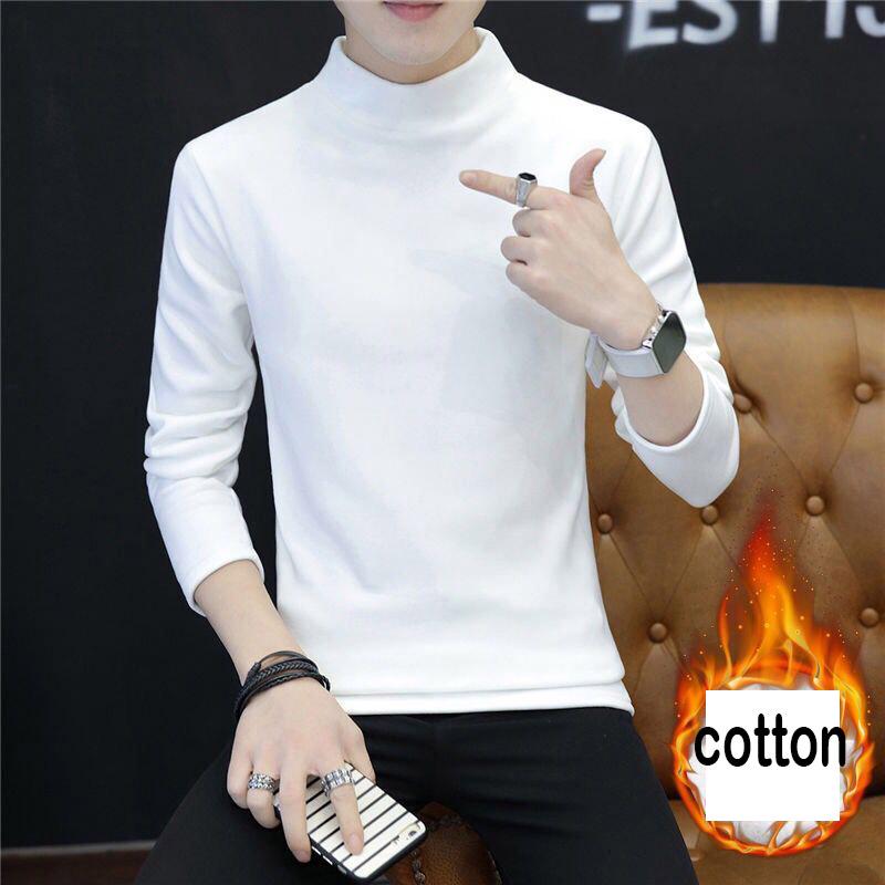 Autumn and winter warm slim body shirt long-sleeved T-shirt men fashion wild sweater men