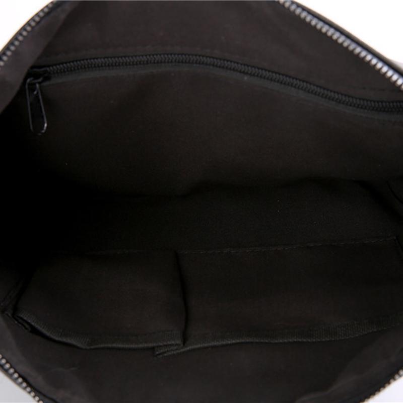 Business briefcase men rivet large-capacity anti-theft waterproof clutch shoulder bags computer bag