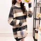 Pofulove Winter Turtleneck Sweater Women Solid  Plus Size loose Long Pullovers Knitting Jumper