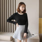 Autumn and Winter Plus Velvet Thick Warm Women's Sweater Fashion Slim Round Neck Pullover Long Sleeve Sweater Elegant Noble Women's Top