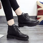 Women's Shoes Autumn Winter Boots Women Fashion Lace Up Pu Leather Boots Casual Sneaker Shoes