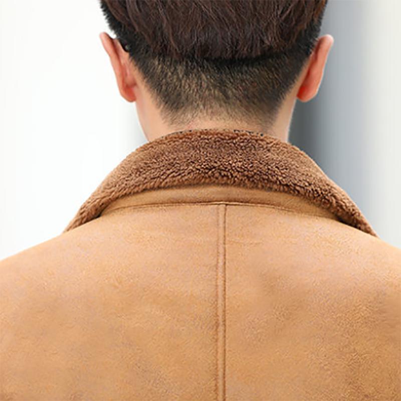 Autumn and Winter Jackets Plus Fur and Plus Velvet Trend All-match Leather Jacket Jacket Men's Lamb Fur Coats