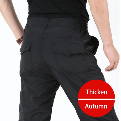 Autumn Thickened Mountaineering Stretch Quick-drying Pants Waterproof Large Size Outdoor Sports Pants Multi-pocket Casual Overalls
