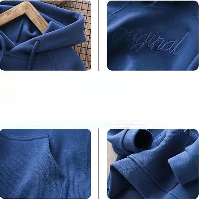 Boys and Girls Plus Fleece Hooded Sweatshirt Autumn and Winter Fashion Boys and Girls Hoodies Long-sleeved Top Clothes Fleece Jacket Hoodies