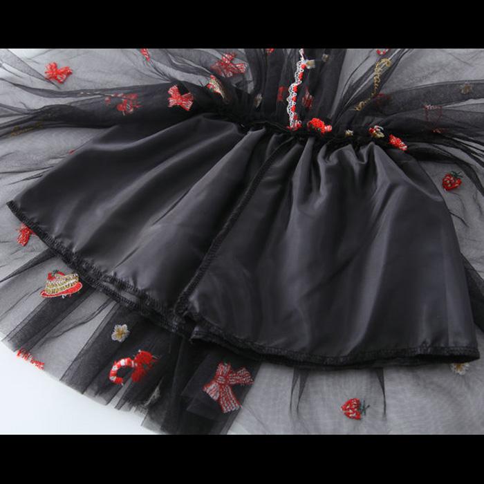 Children's Skirts Girl Baby Short Veil Lace Cute and Sweet Printed Embroidery Elastic Waist Princess Tutu A-line Skirt