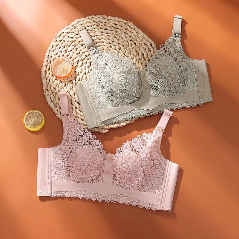 Breast Feeding Bra Gathers Anti Sagging Sexy Lace for Pregnant Women Postpartum Feeding Special Thin Underwear for Pregnant Women