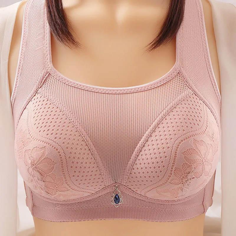 Large Size Bra Full Cup Thin Tube Top Anti-glare Sagging Shock-proof No Steel Ring Side Gather Top Support Adjustable Breathable Comfortable Bra