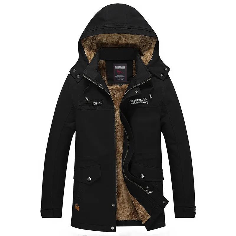 Large Size Cotton Jacket Men's Self-cultivation Plus Velvet Thick Warm Top for Young and Middle-aged Outdoor Skiing and Mountaineering Clothing