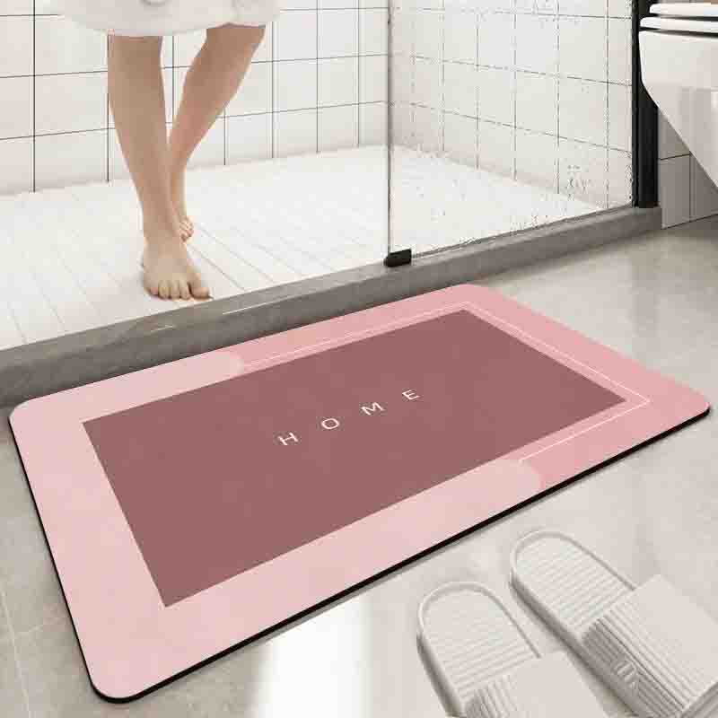 40*60cm Super Absorbent Silica Gel Floor Mat,Bathroom Carpet Floor Mats, Door Bathroom Non-Slip Mats
