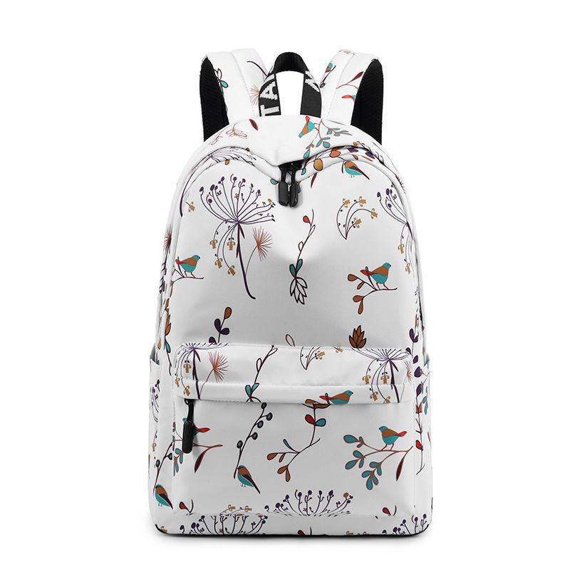 Girls School Bag Student Korean Version of The Large-capacity Waterproof Backpack Small Fresh Printed Backpack Female Bag