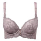 Ladies Sexy Lace Thick Padded Cup Underwear Women's Comfortable Adjustable Steel Ring Gathering Bra Female Elegant Lace Mesh Diamond Straps Brassiere