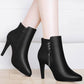 Autumn Winter Matching Women's Boots Pointed High-heeled Side Zipper Short Boots Knight Boots