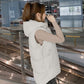 Autumn and Winter Short Casual Vest Korean Loose Hooded Jacket Solid Color All-match Female Down Vest