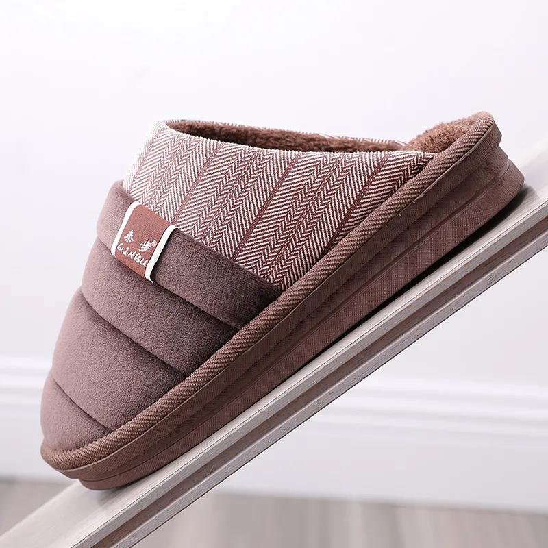 Winter Cotton Slippers Home Interior Slippers Non-slip Thick Bottom Slippers