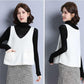 Spring and Autumn Loose Plus Size Vest Solid Color Short Sleeveless Sweater Knitted Outer Wear Women's Top