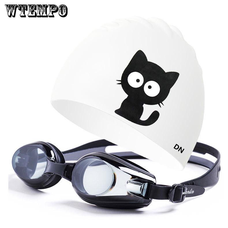 WTEMPO Unisex Swimming Caps Soft Silicone Cap Lightweight Elastic Swimming Hat Swim Accessories