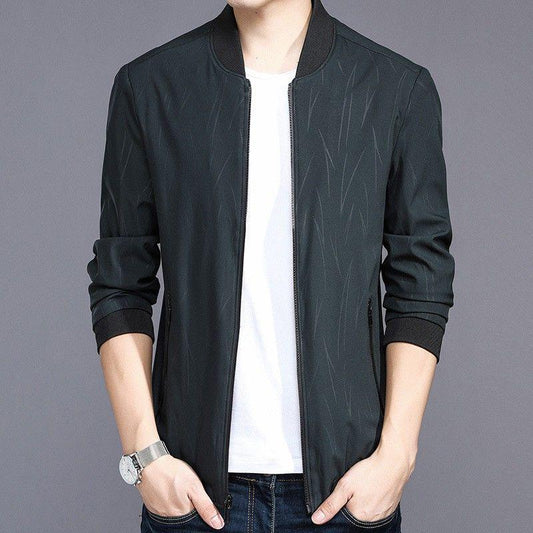 Autumn Mens Jacket Stand Collar Windbreaker Male Baseball Jackets Casual Bomber Jacket Male Outwear