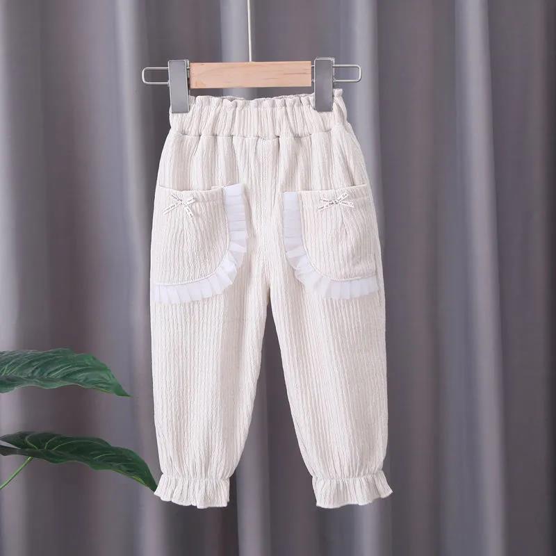 Girls' Pants Spring Models Children's Spring and Summer Children's Clothing Children's 0-4 Pants Outer Wear Girls Casual Spring Trousers