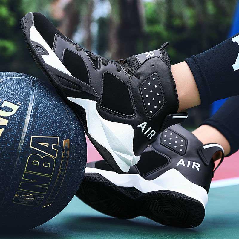 38-44 Men Mesh Sneakers Wear-resistant Basketball Shoes Deodorant Comfortable High-top Running Shoes