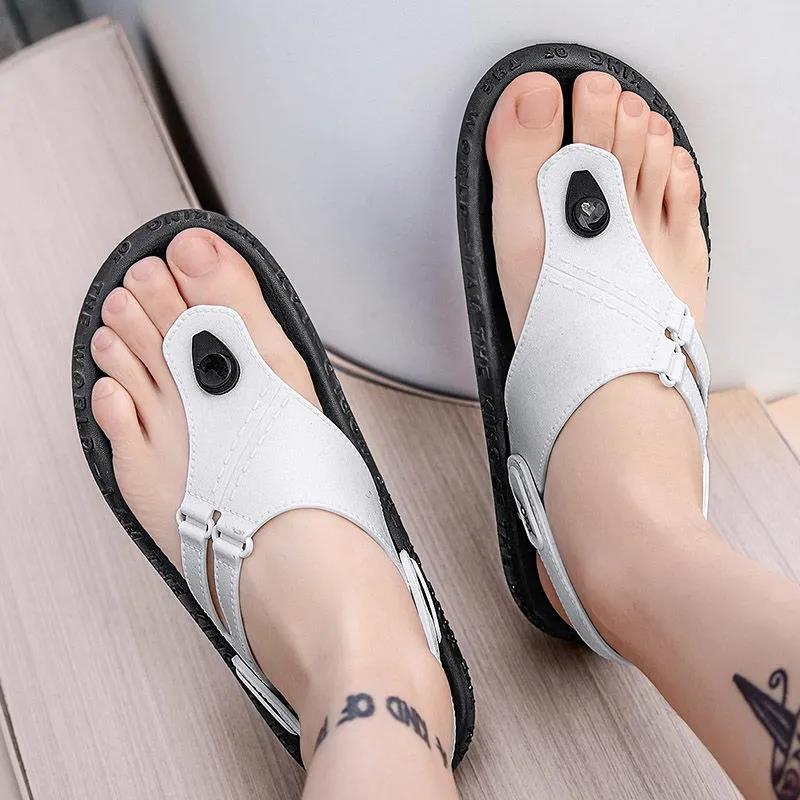 Men's Non-slip Deodorant Trend Flip-flops Korean Style Platform Flip Flops Men's Slippers